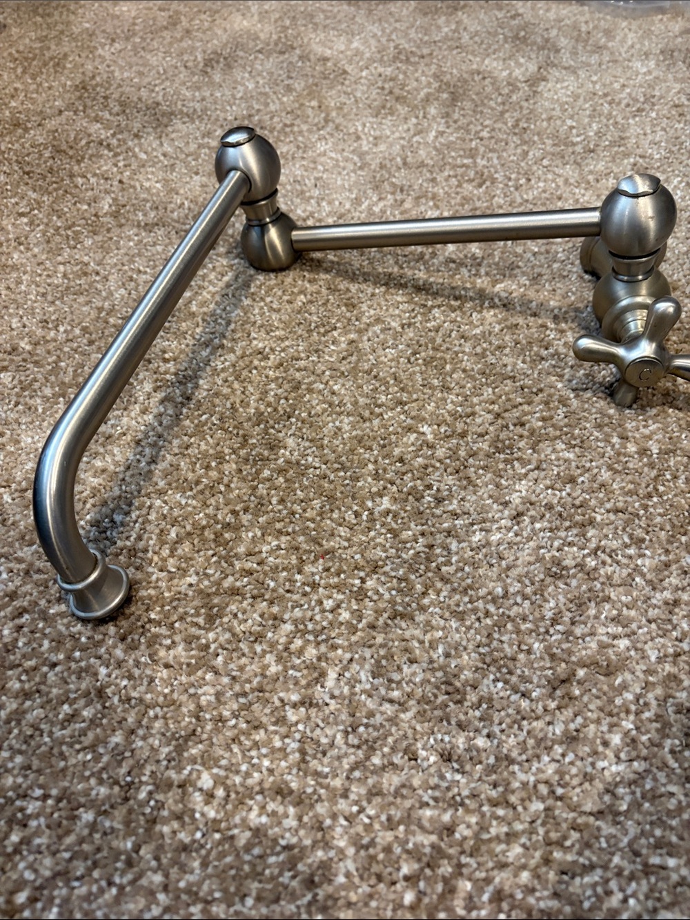 Brushed Nickel Wall-Mount Swing-Arm Faucet Filler